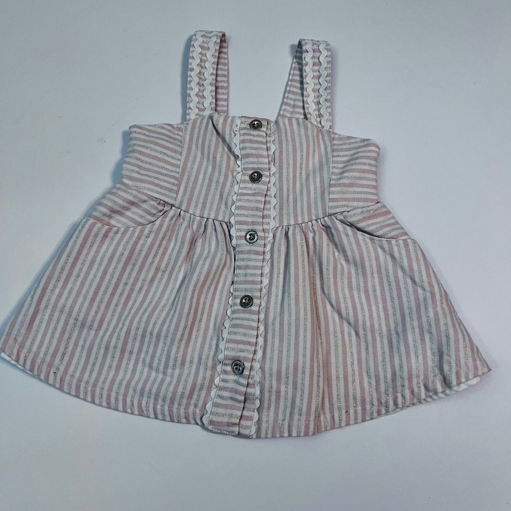 Tommy Bahama 2T Pink Gold Stripe Dress Toddler Sleeveless